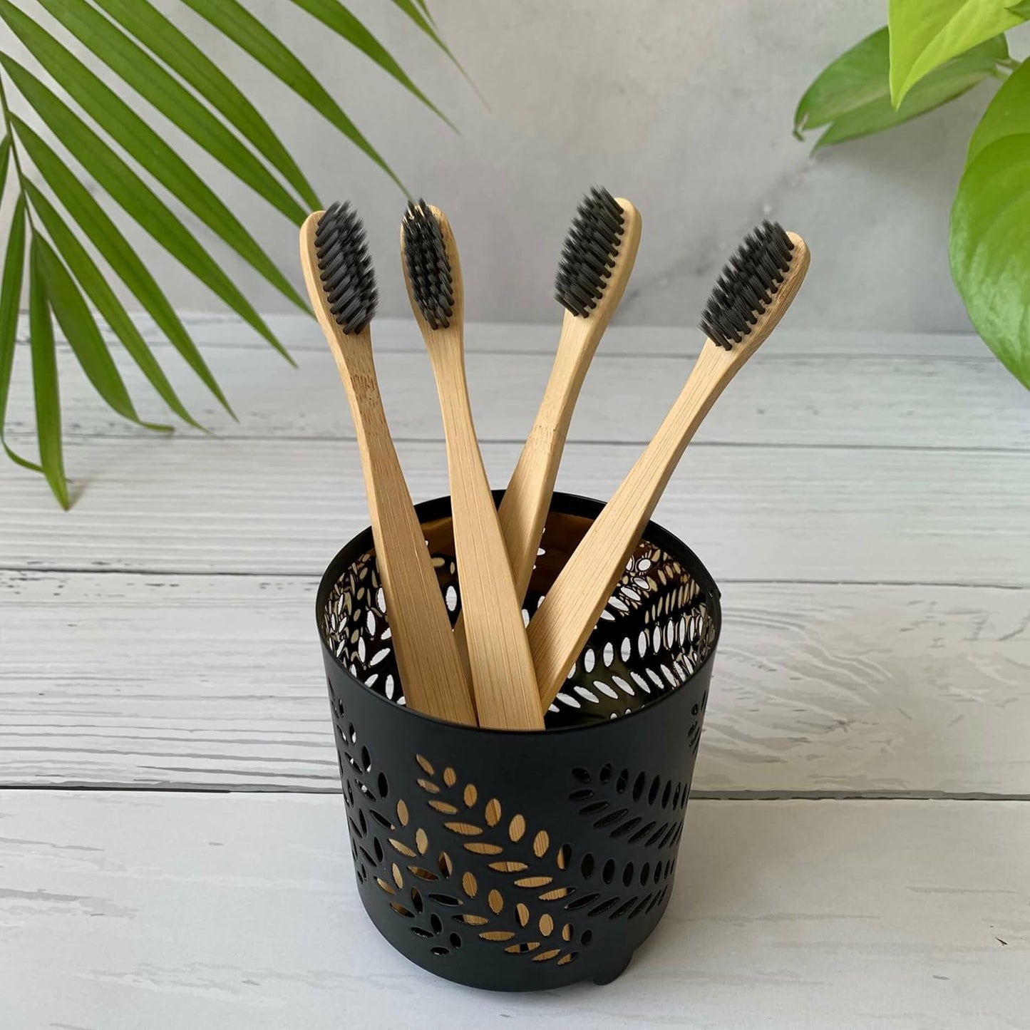 Bamboo Toothbrush Oral Care with Renewable Fibers & Soft Bristles, Gentle Bristles, Long-Lasting Durability - Perfect for Family Hygiene, Travel-Ready