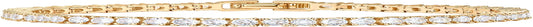14K Gold Plated 3Mm Cubic Zirconia Classic Tennis Bracelet | Gold Bracelets for Women | Size 6.5-7.5 Inch