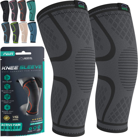 Knee Braces for Knee Pain Women & Men - 2 Pack Knee Brace for Knee Pain Set, Knee Brace Compression Sleeve, Knee Braces for Knee Pain Meniscus Tear, ACL & Arthritis Pain Relief - Knee Sleeves