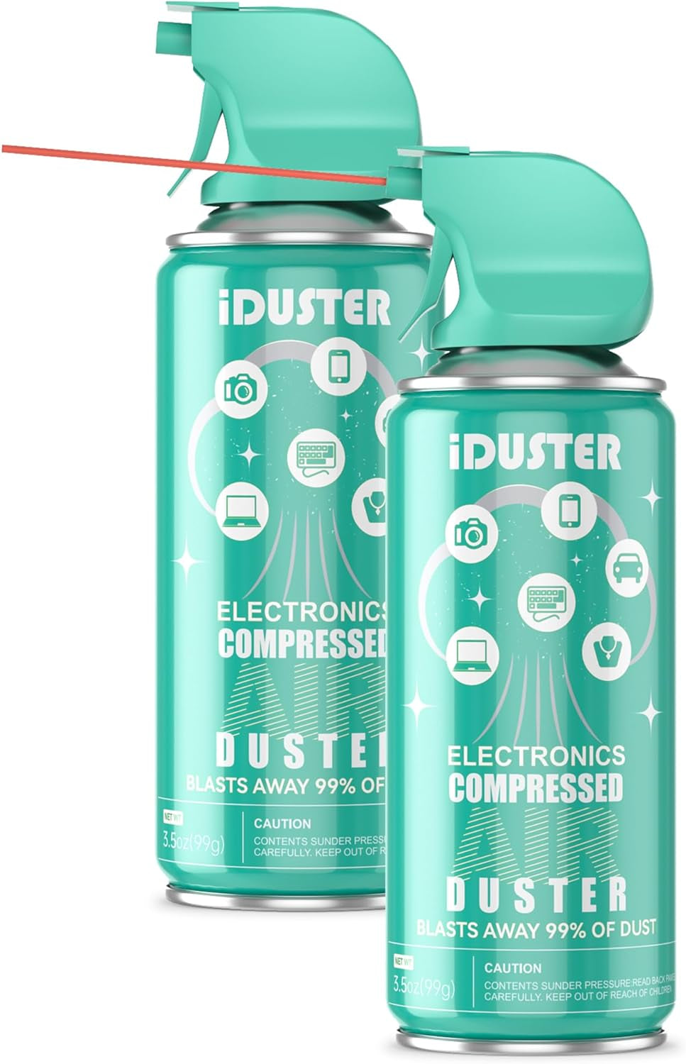 Compressed Canned Air Duster for Computer -  Disposable Electronic Keyboard Cleaner for Cleaning Duster, 2Pcs(3.5Oz)