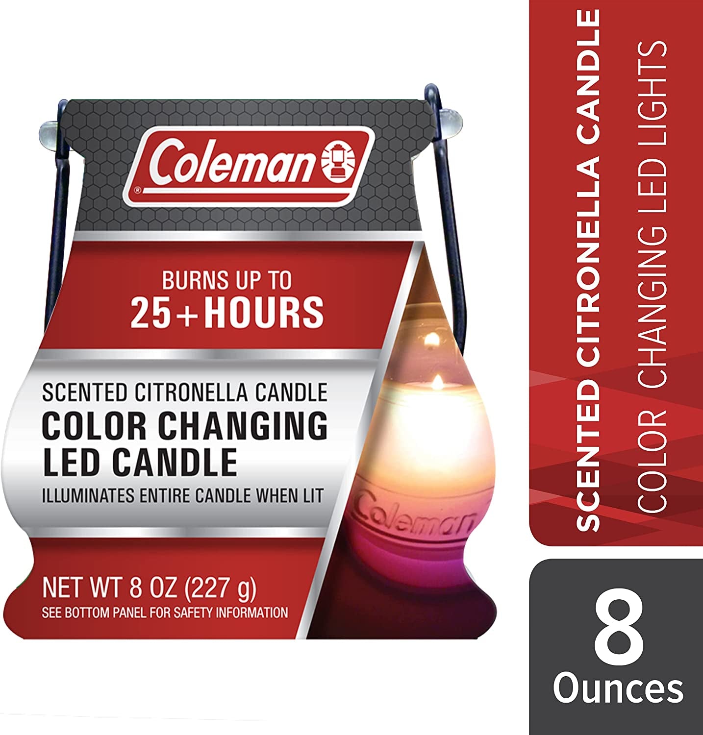 ColemanColor Changing LED Citronella Outdoor Scented Candle