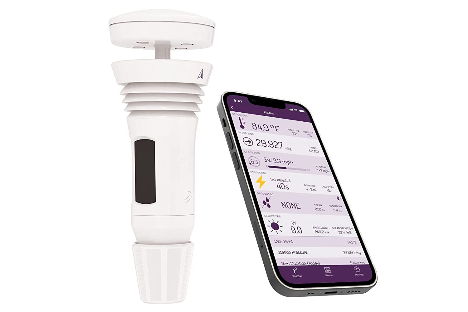 Tempest Weather System with Built-In Wind Meter, Rain Gauge, and Accurate Weather Forecasts, Wireless, App and Alexa Enabled