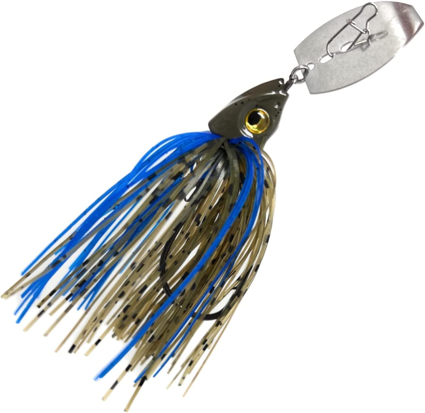 Tungsten Bladed Swim Jig Heads for Fishing - 2 Pack of Fishing Jigs for Large and Smallmouth Bass, Trout, Walleye - with Bladed Head to Make a Chatter Sound -Vibrating Spinner Bait