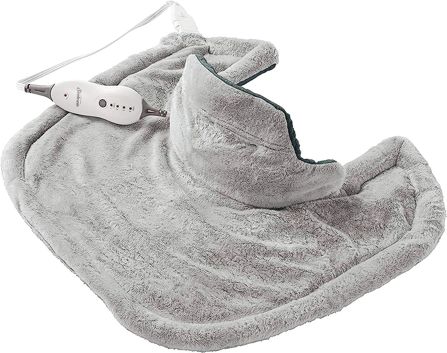 Heating Pad for Neck and Shoulder Pain Relief with Auto Shut off and Moist Heating Option, 22 X 19", Grey