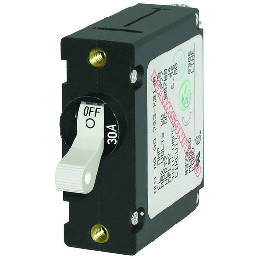 Blue Sea 7222 AC/DC Single Pole Magnetic World Circuit Breaker - 30AMP [7222]