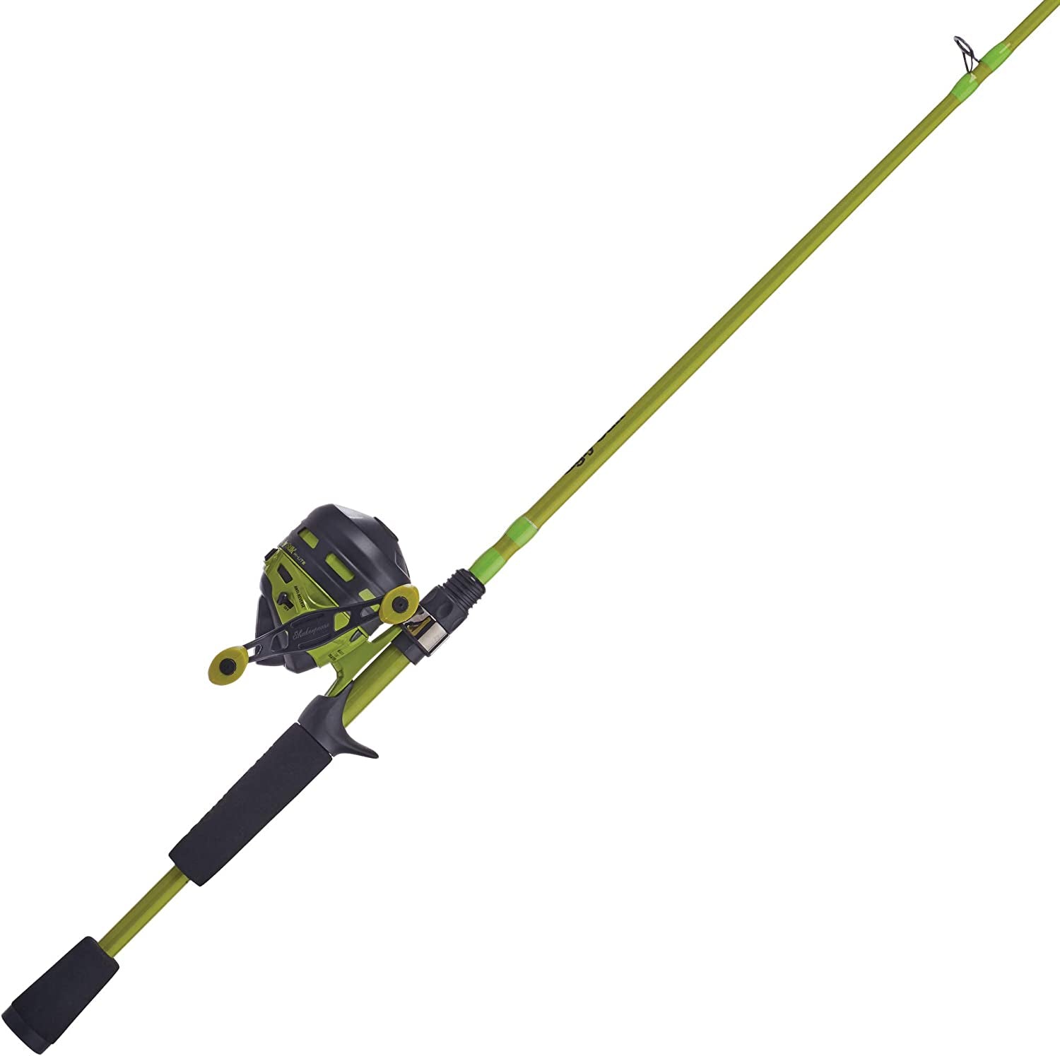 6' Hi-Lite Spincast Fishing Rod and Reel Combo, Blue, 2-Piece Graphite & Fiberglass Rod, Durable and Strong, Right/Left Handle Position