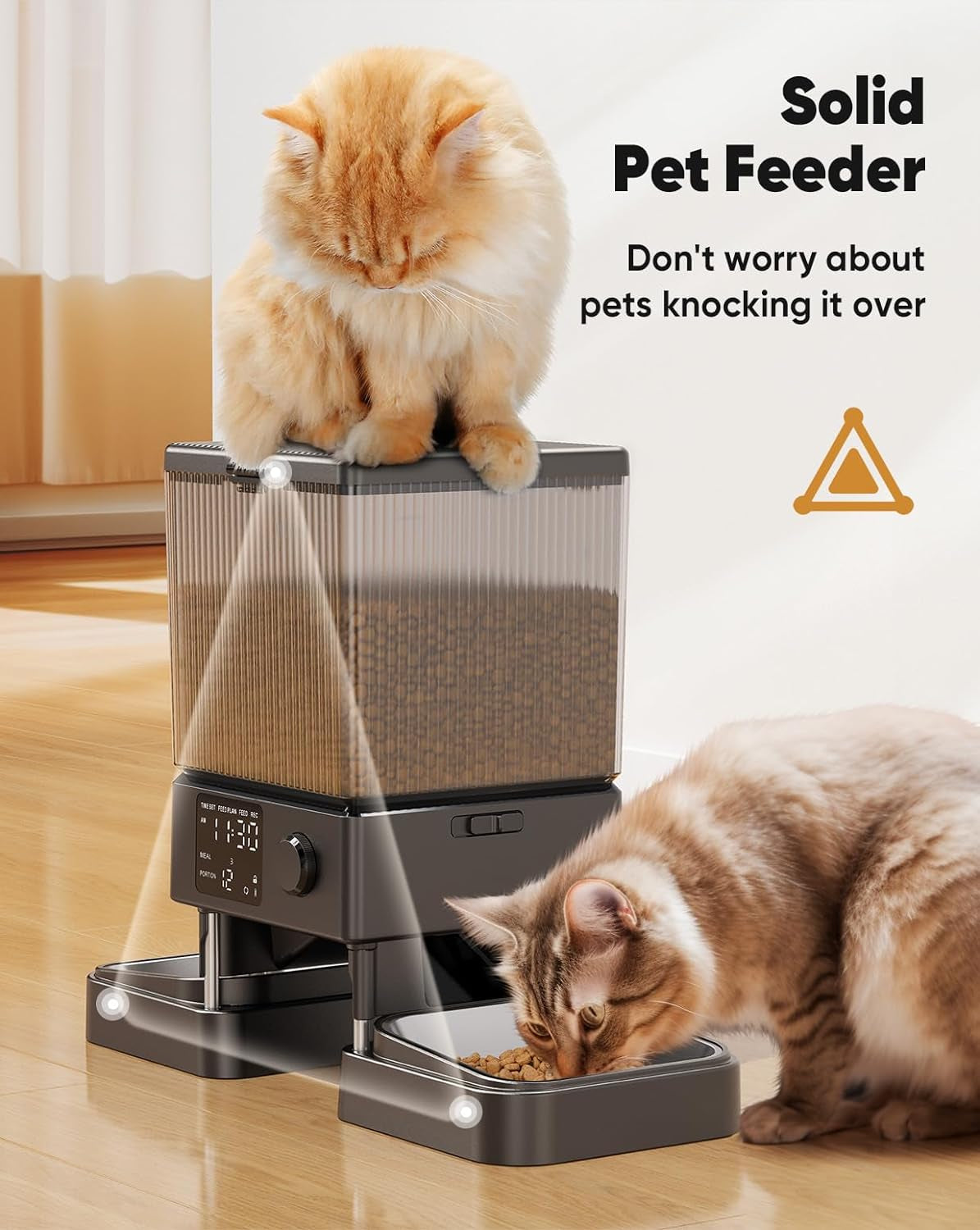 Automatic Cat Feeder for 2 Cats, 20 Cups/5L Automatic Cat Food Dispenser for Small Pets Indoor, Timed Cat Feeder for Dry Food