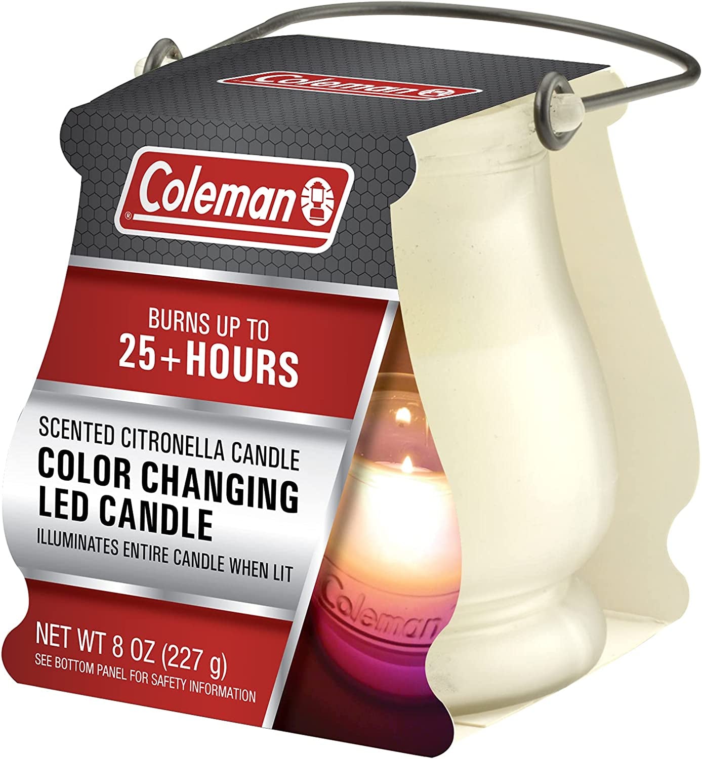 ColemanColor Changing LED Citronella Outdoor Scented Candle