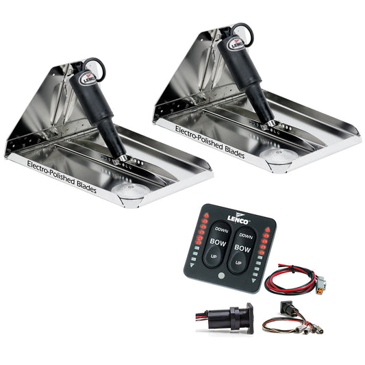 Lenco 16" x 12" Heavy Duty Performance Trim Tab Kit w/LED Indicator Switch Kit 12V [RT16X12HDI]