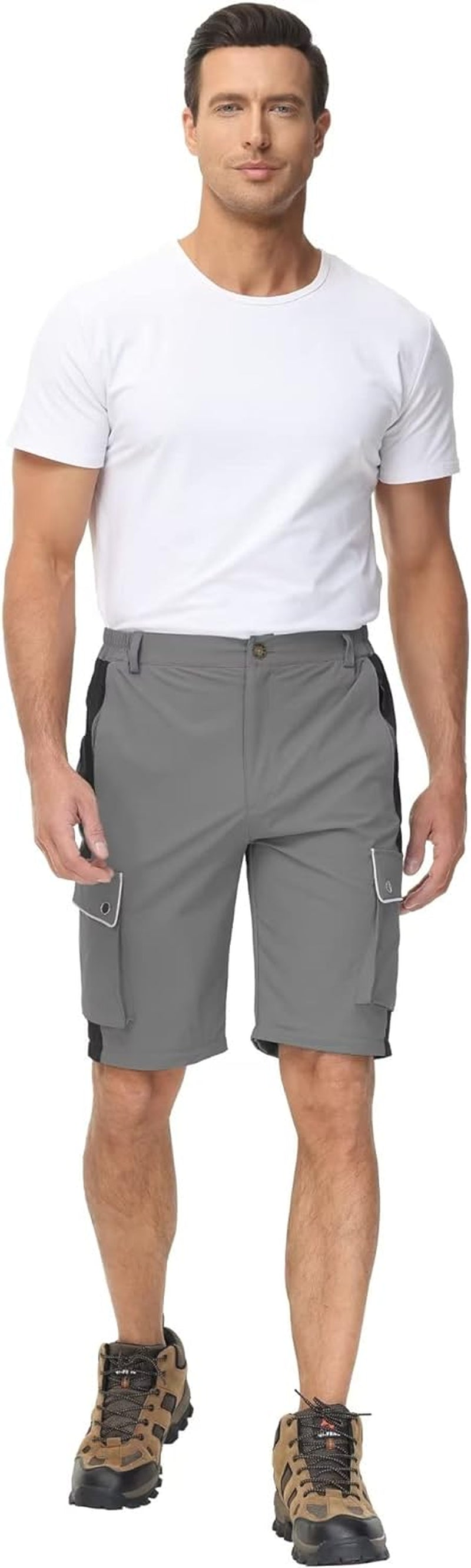 Mens Convertible Hiking Pants Zip off Detachable Lightweight Quick Dry Outdoor Pants