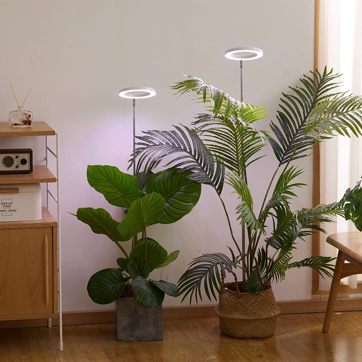 Plant Grow Light, LED Growing Light Full Spectrum for Indoor Plants,Height Adjustable, Automatic Timer, 5V Low Safe Voltage,Idea for Large Plant Light