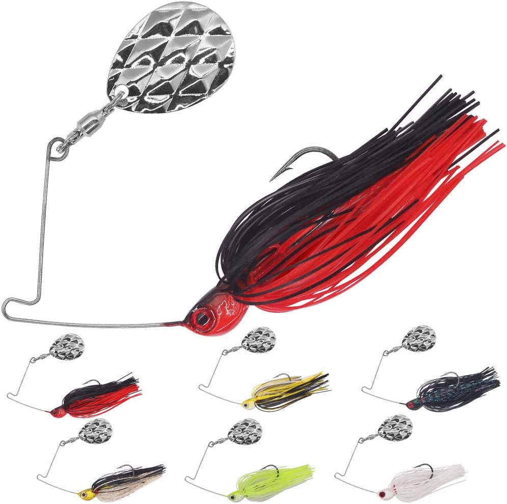 Mini-Spinner-Baits-For-Bass-Fishing-Lures-Colorado-Spinnerbait-Top-Water-Fishing-Lures-Micro-Spinner-Smallmouth-Bass-Lure Small Water Hard Baits Pan Fish Bait Crappie Lures Sets 1/8Oz