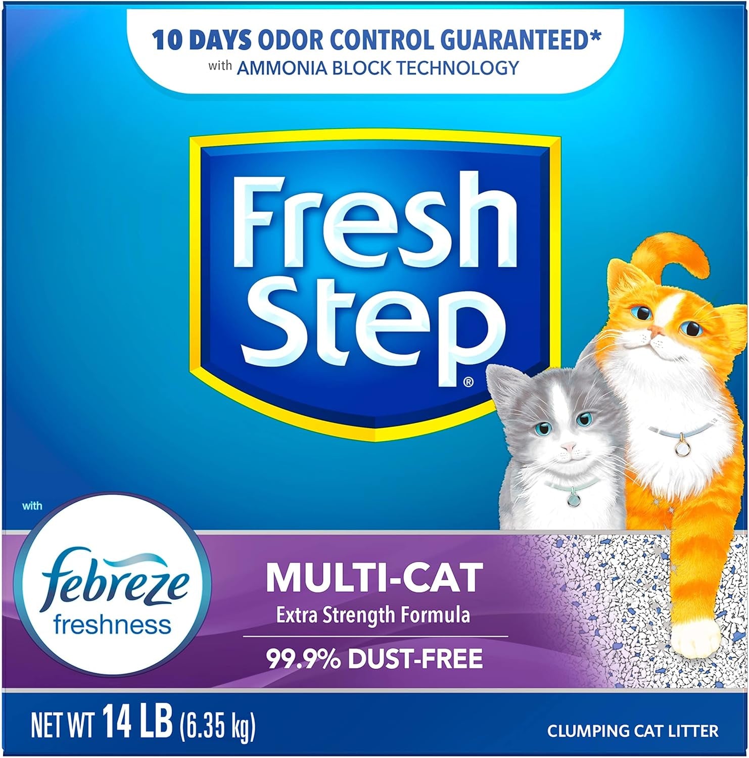Clumping Cat Litter, Multi-Cat Odor Control, 14 Lbs