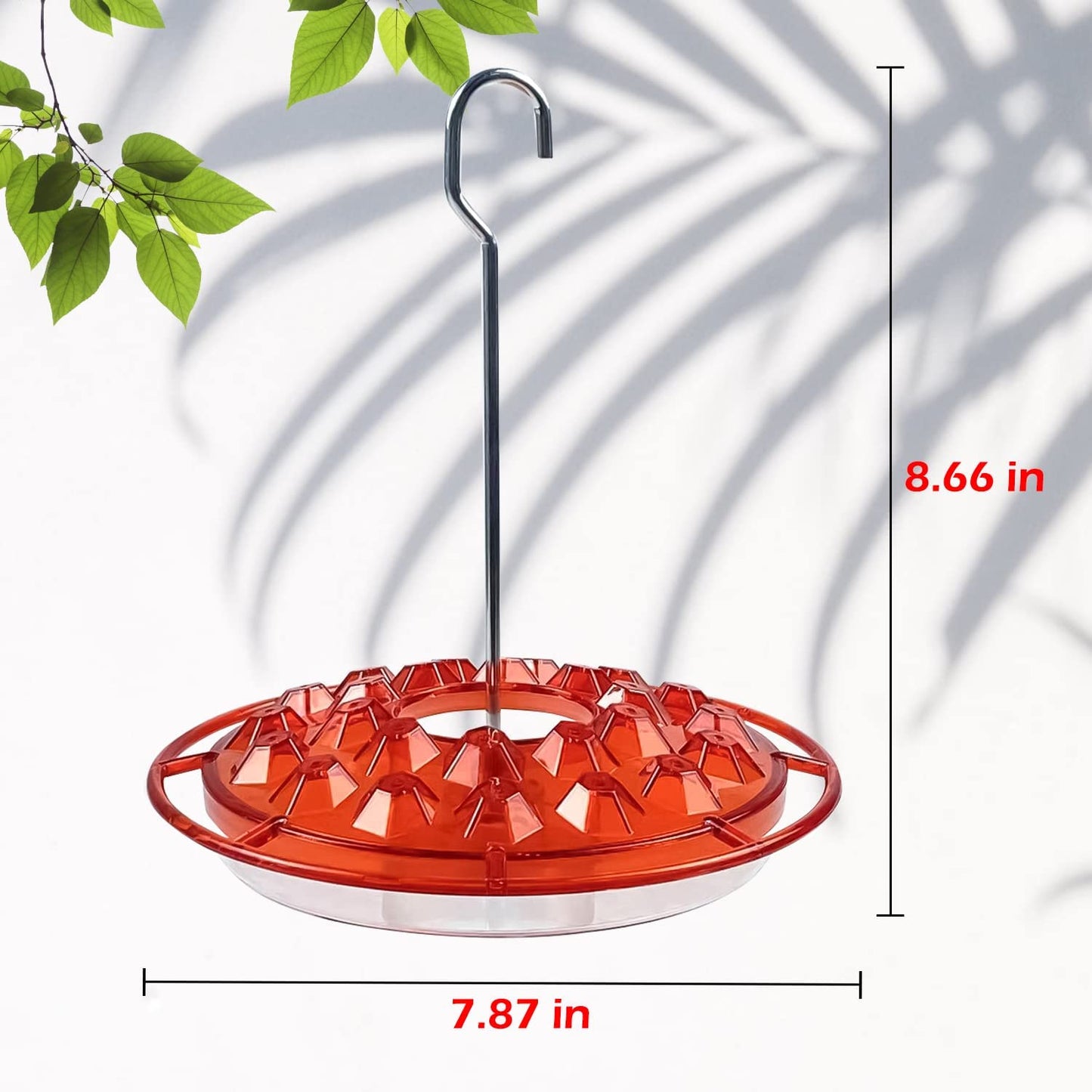 Humming Bird Feeders, Hummingbird Feeders for Outdoors, with 25 Feeding Ports(Φ=2.5Mm), for Outdoor Patio Garden, Red