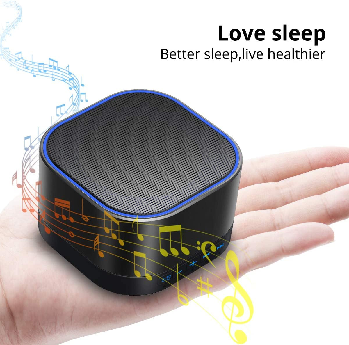 Sound Machine White Noise Machine with 20 Non Looping Natural Soothing Sounds Memory Function 32 Levels of Volume Powered by AC or USB and Sleep Sound Timer Therapy for Baby Kids Adults