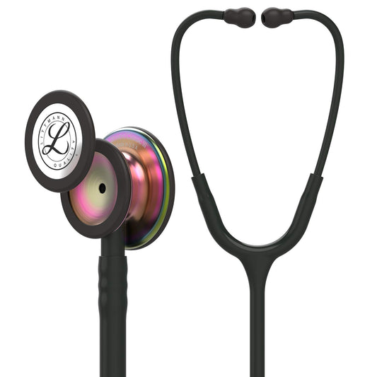 Classic III Monitoring Stethoscope, Rainbow-Finish Chestpiece, Black Stem and Headset, Black Tube, 27 Inch, 5870