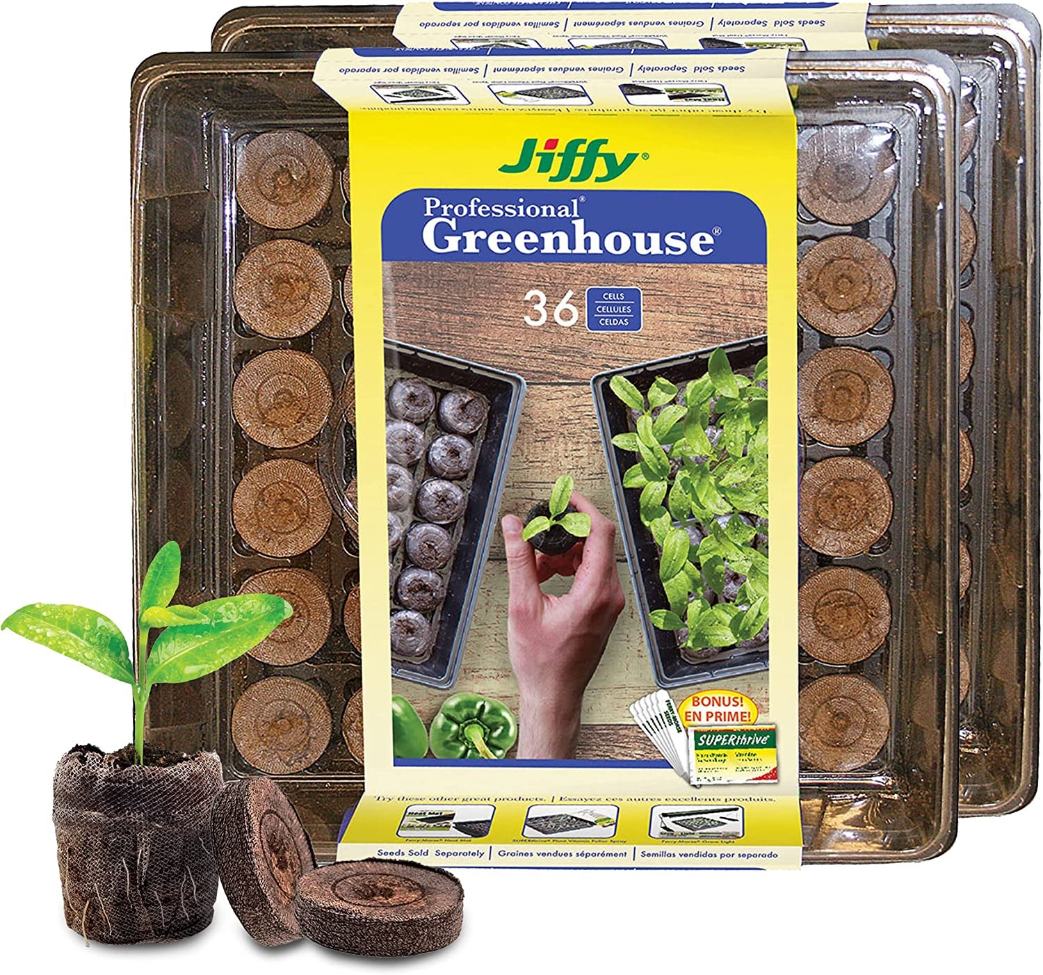 36 Peat Pellet Seed Starting Greenhouse Bundle (Pack of 2)