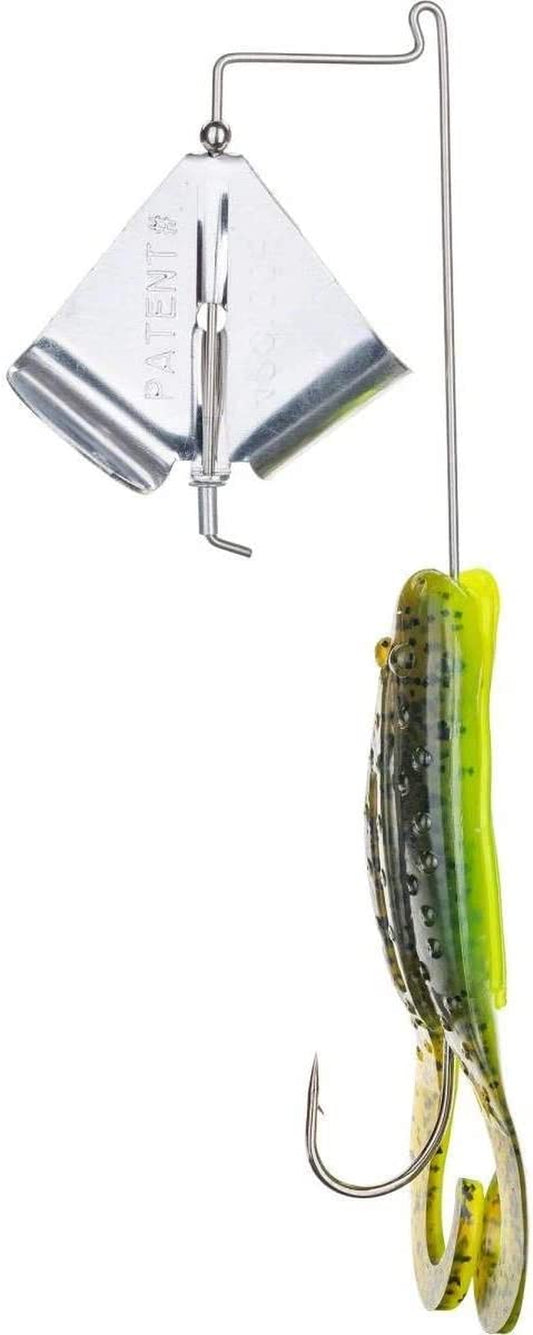 , KVD Toad Buzz Lure, Freshwater, 3/8 Oz, 5/0 Hook, Green Pumpkin Chartreuse Belly, Package of 1