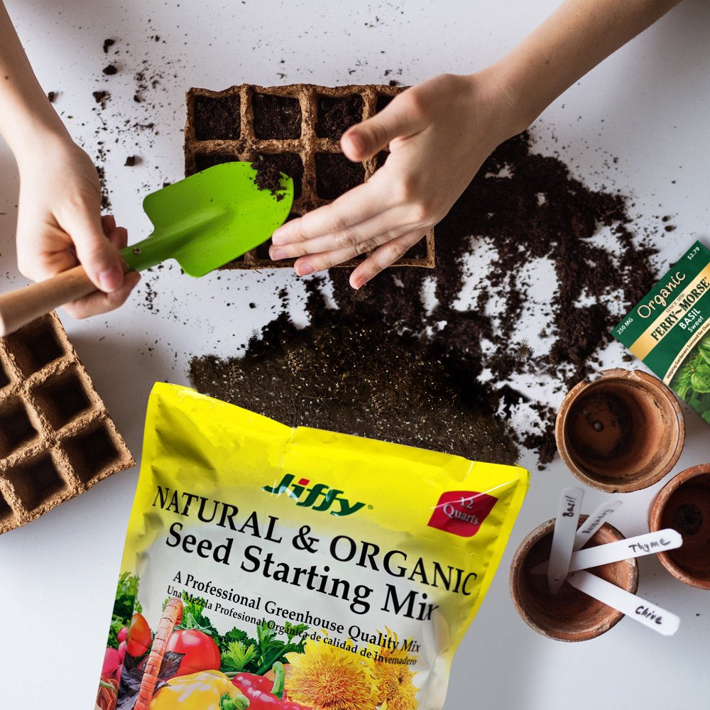 Jiffy Natural & Organic Seed Starter Mix, 12 QT