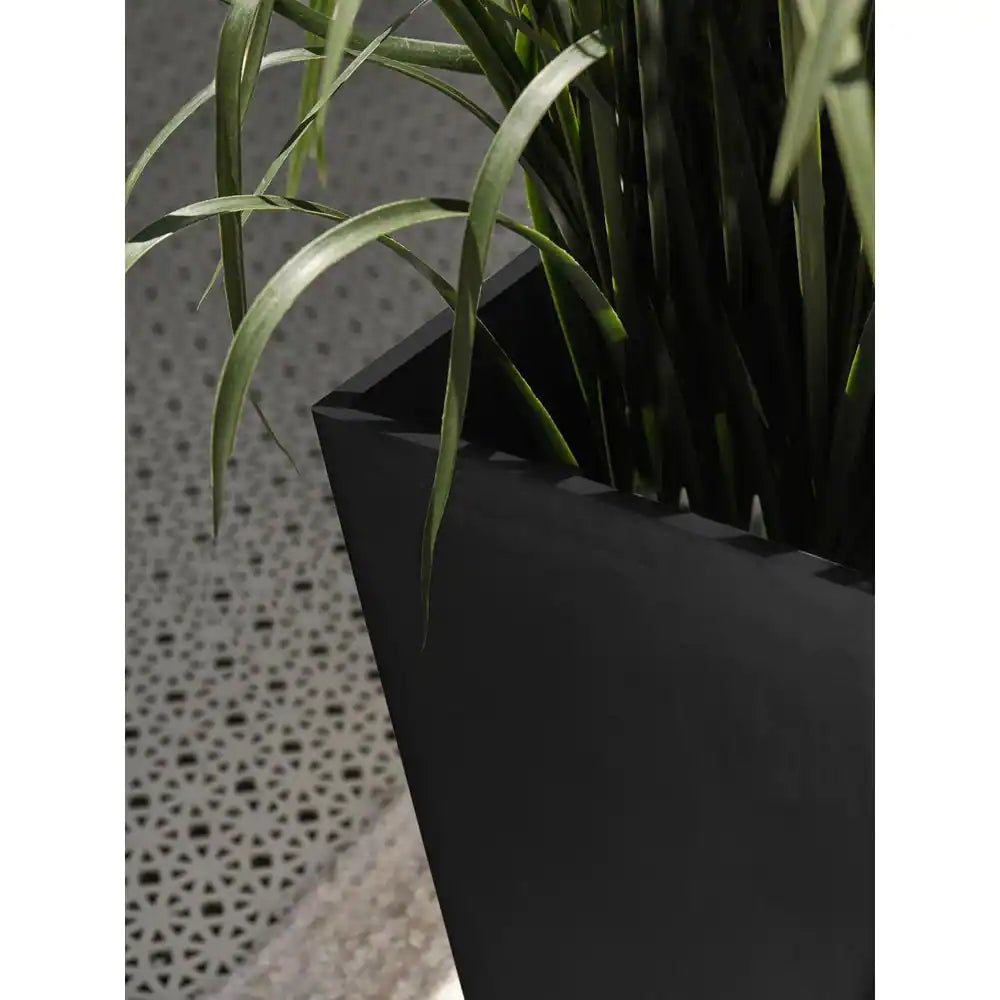 Midland 30 In. Black Plastic Tall Square Planter (2-Pack)