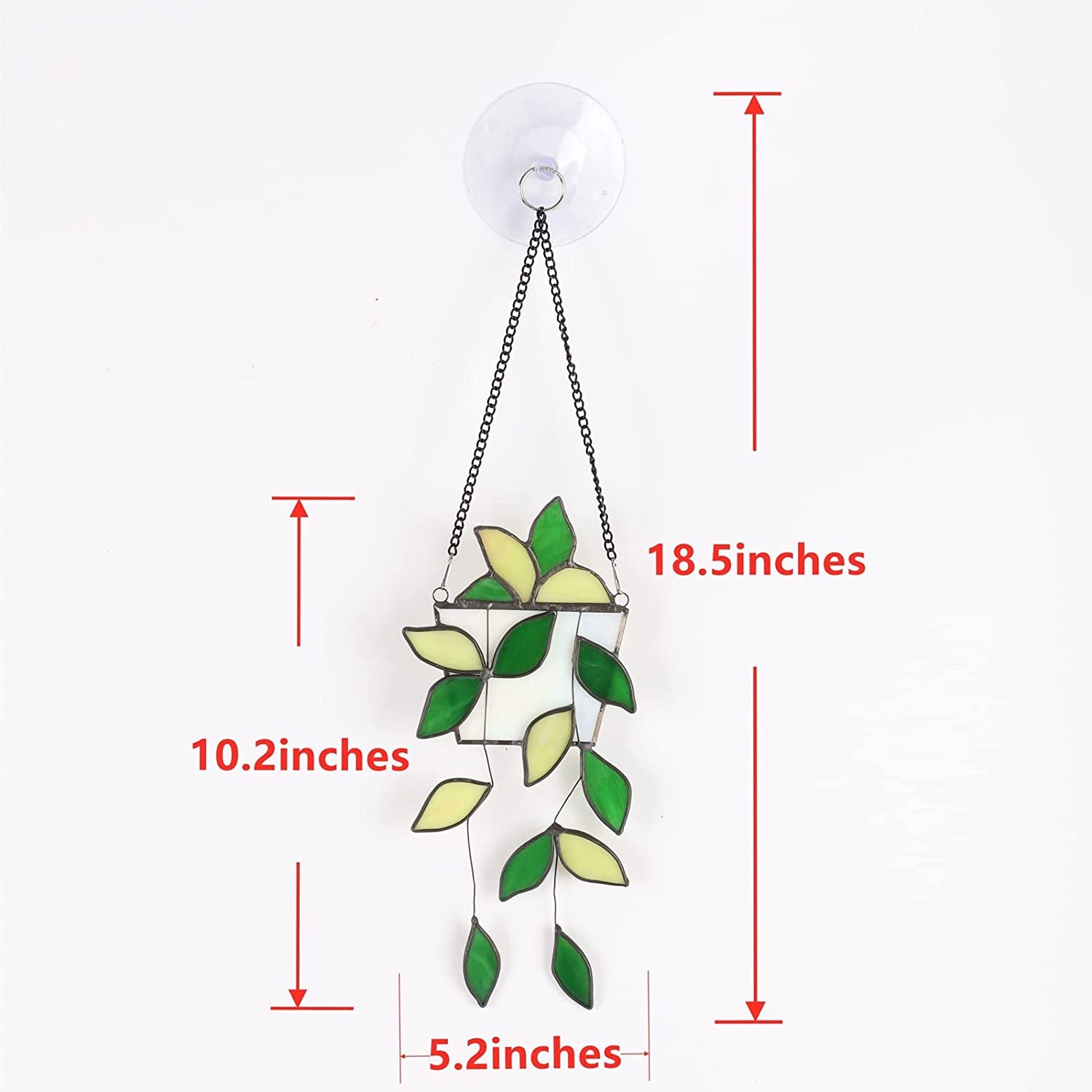 Hanging Plant Home Decor Stained Glass Window Hanging Art Suncatcher AITONGXIAO House Fake Plant