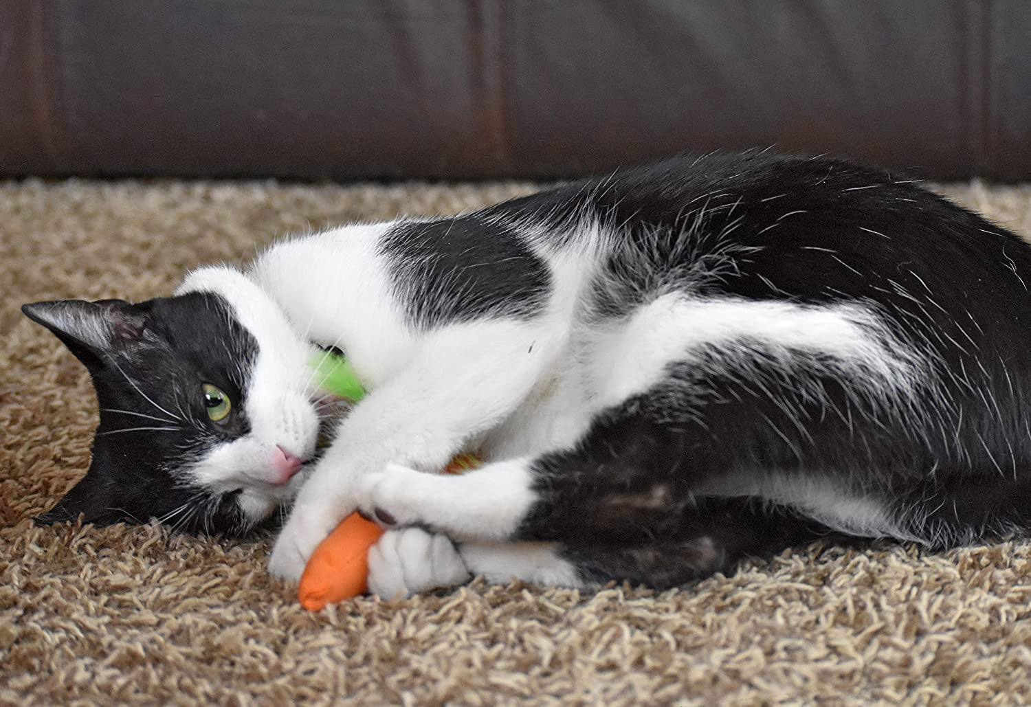 100-Percent North American Catnip Filled Carrot Cat Toy 24 Karat