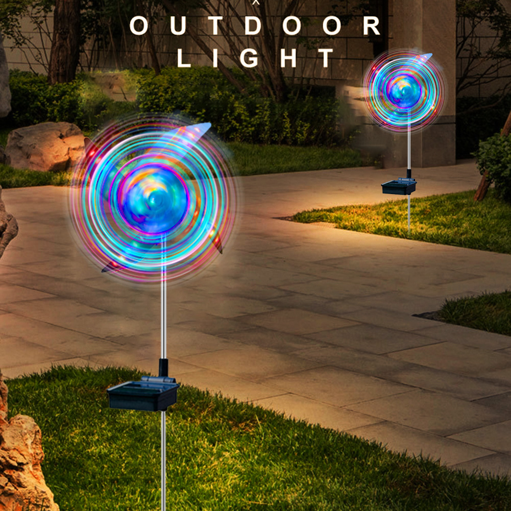 Solar Powered Outdoor Windmill Lamp Holiday Lights 32LED Spot Light Outdoor Garden Decor Windmill Waterproof Night Light