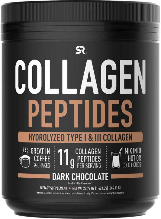 Dark Chocolate Collagen Powder Supplement - Vital for Healthy Joints, Bones, Skin & Nails, Hydrolyzed Protein Peptides, Keto Friendly Nutrition for Men & Women, Mix in Drinks (1.42Lbs)