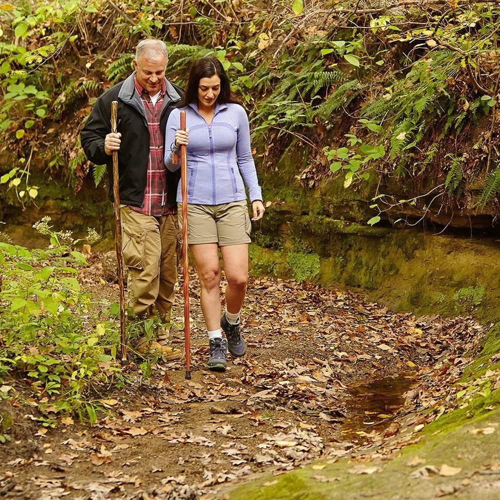 Brazos Straight Pine Wood Walking Stick, Handcrafted Wooden Staff, Hiking Stick for Men and Women, Trekking Pole, Wooden Walking Stick, Made in the USA, 48 Inches, Brown, 4 Foot