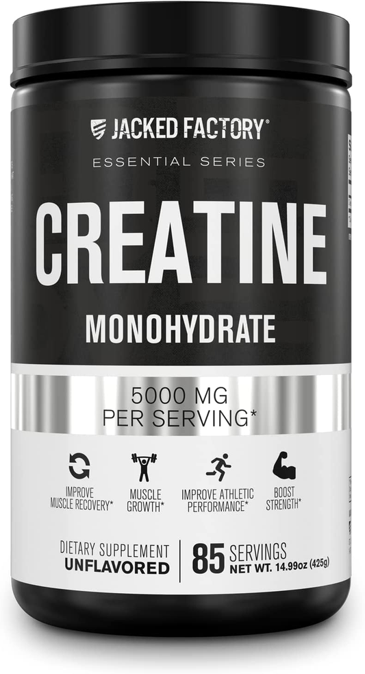 Creatine Monohydrate Powder 5G - Premium Creatine Supplement for Muscle Growth, Increased Strength, Enhanced Energy Output and Improved Athletic Performance - 85 Servings, Unflavored