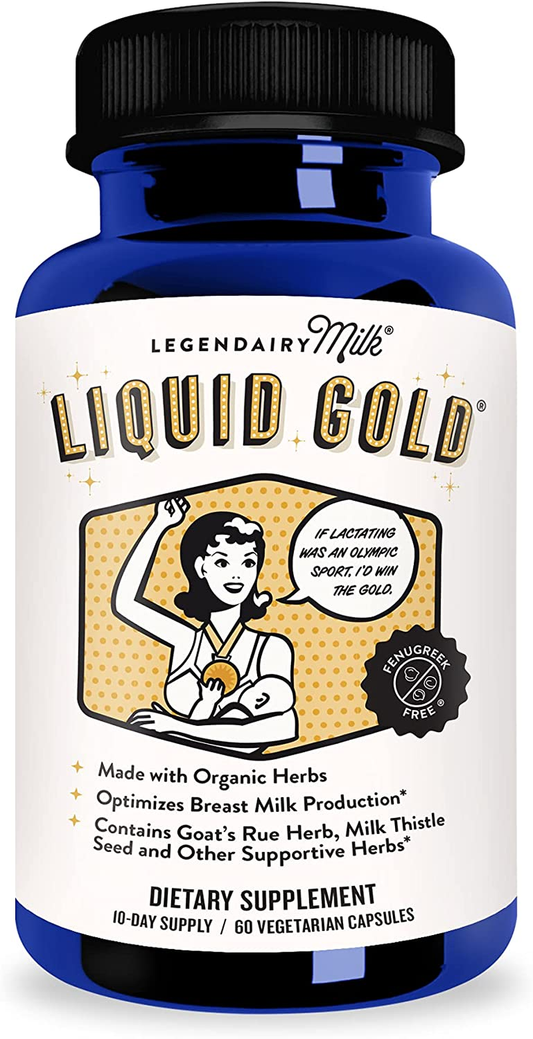 ® Liquid Gold® - Herbal Breastfeeding Supplement to Increase Milk Supply - Contains Goats Rue and Milk Thistle
