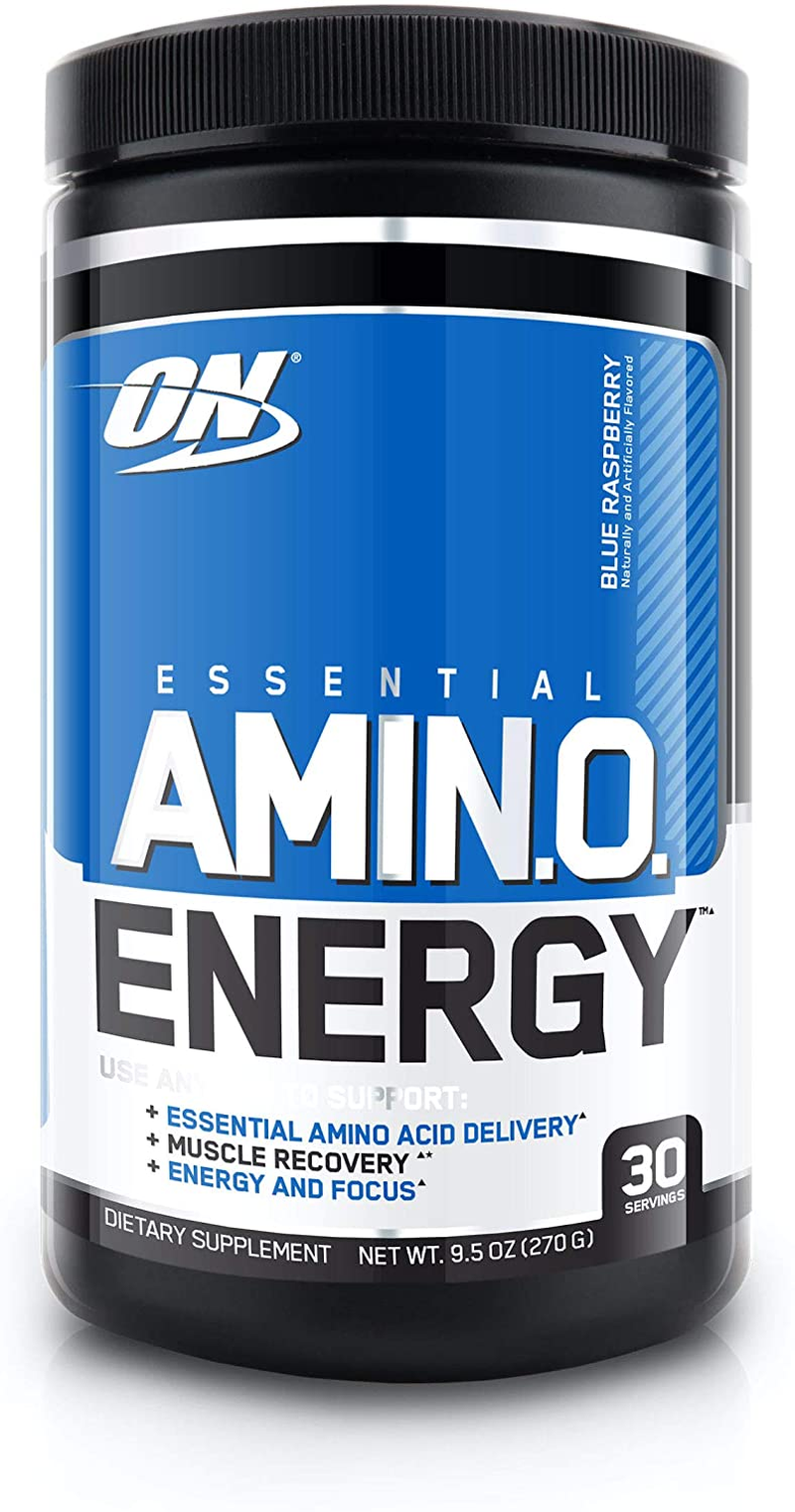 Amino Energy - Pre Workout with Green Tea, BCAA, Amino Acids, Keto Friendly, Green Coffee Extract, Energy Powder - Blue Raspberry, 30 Servings