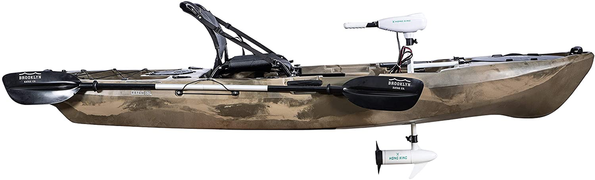 BKCPK11 Solo Sit-On-Top Fishing Kayak with Trolling Motor