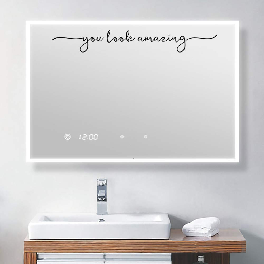 You Look Amazing Mirror Decal Vinyl Decal Bathroom Decor Shower Door Decal 18X2.5 Inch