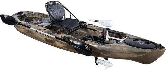 BKCPK11 Solo Sit-On-Top Fishing Kayak with Trolling Motor