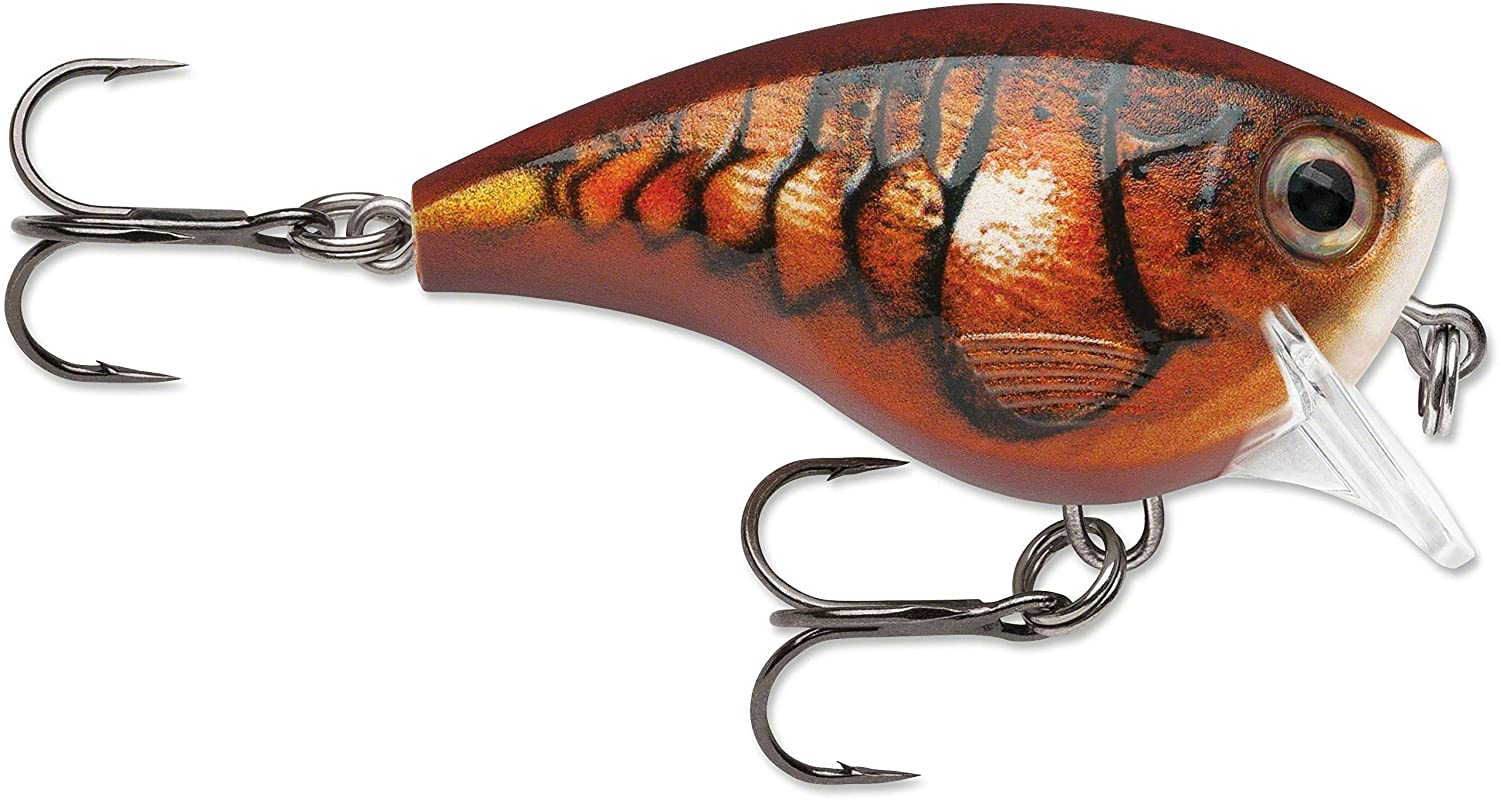 Rapala Balsa Xtreme Brat Hard Bait Lure, Freshwater, Size 06, 2" Length, 6' Depth, 3/8 Oz, Blaze, Package of 1