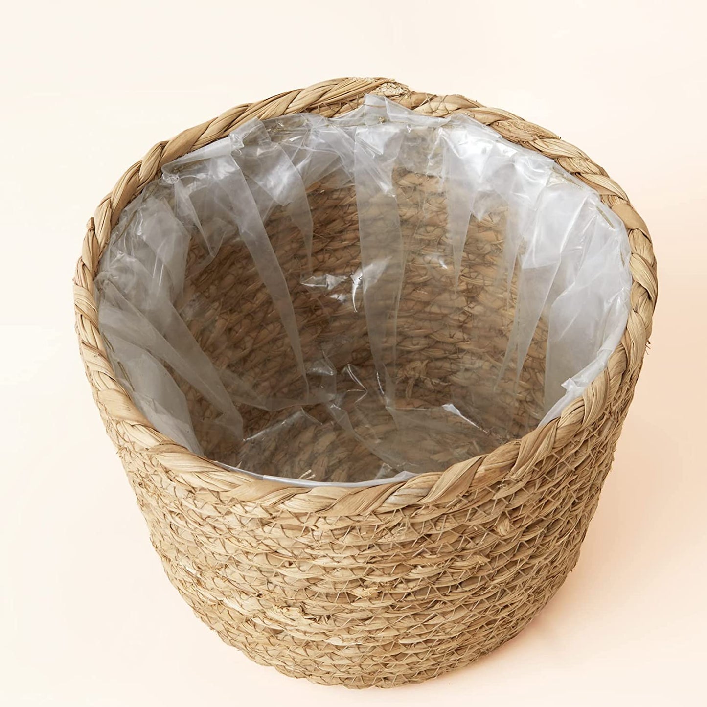La Jolíe Muse Seagrass Planter Basket Indoor, Flower Pots Cover, Plant Containers, Natural(3-Pack)