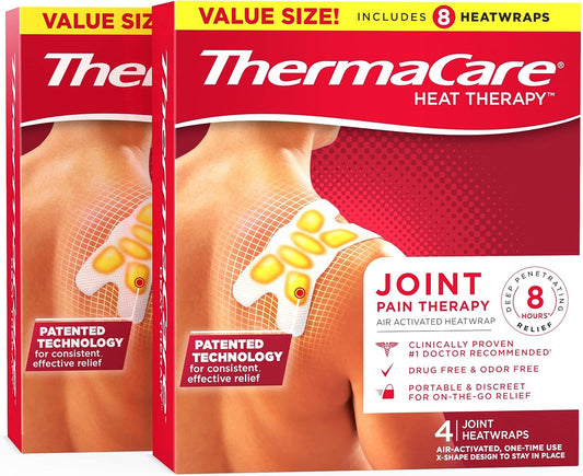 Portable Heating Pad, Joint and Muscle Pain Relief Patches, Multi-Purpose Heat Wraps, 8 Count