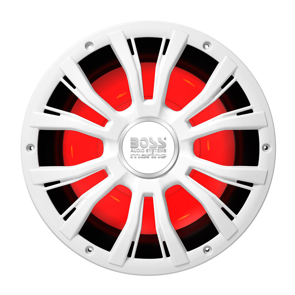 Boss Audio 10" MRG10W Subwoofer w/RGB Lighting - White - 800W [MRGB10W]