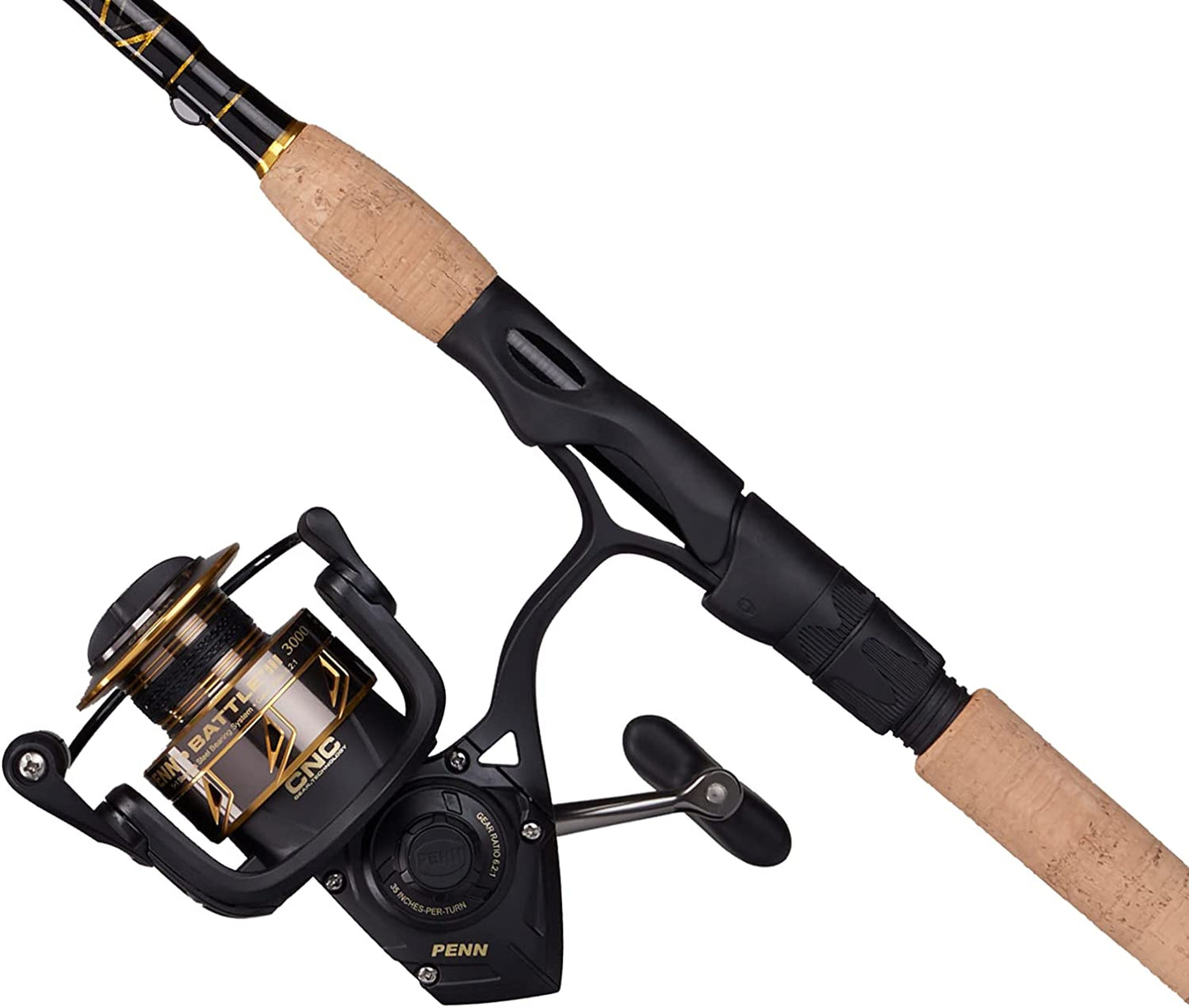 PENN Battle III Spinning Reel and Fishing Rod Combo