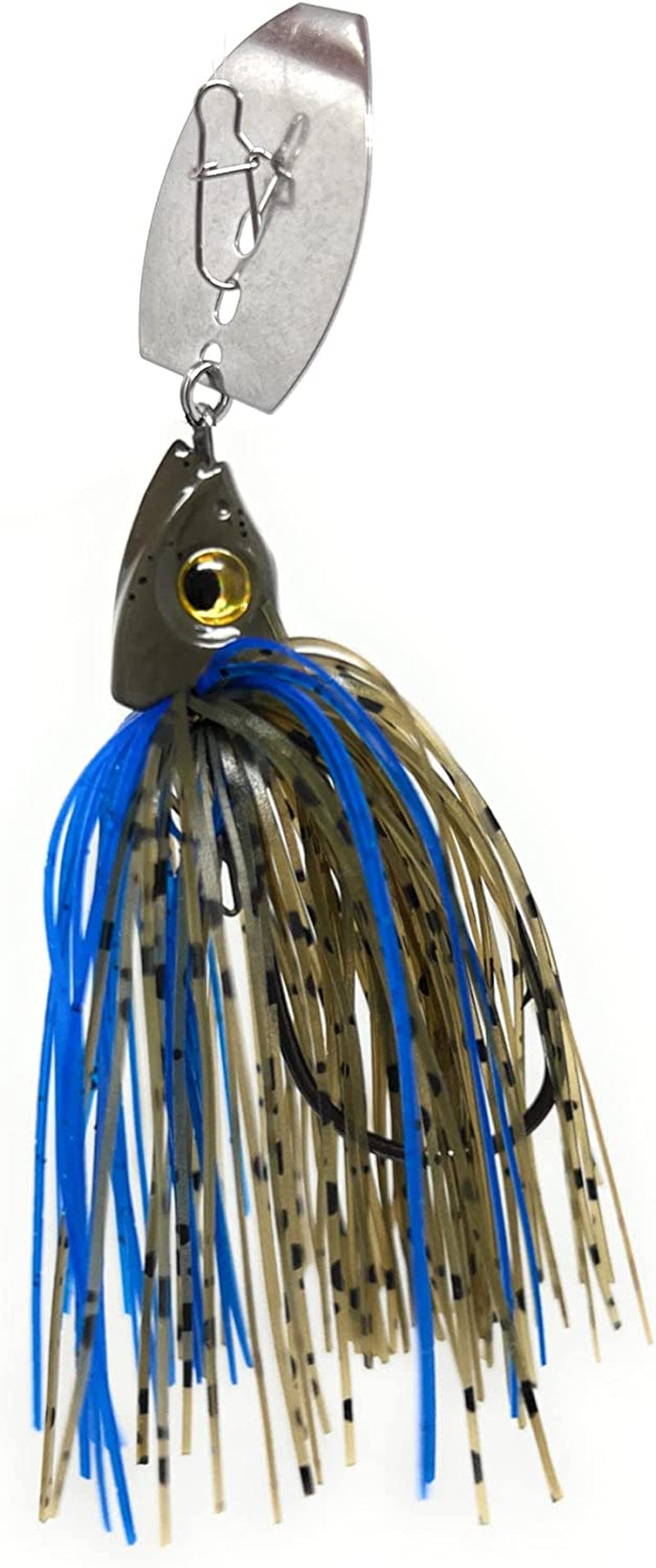 Tungsten Bladed Swim Jig Heads for Fishing - 2 Pack of Fishing Jigs for Large and Smallmouth Bass, Trout, Walleye - with Bladed Head to Make a Chatter Sound -Vibrating Spinner Bait
