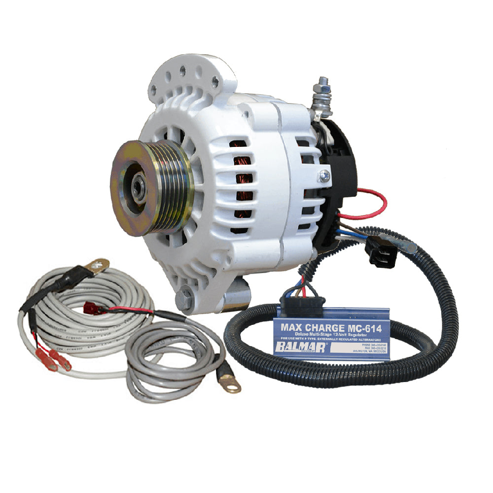 Balmar 621 Series 120A Kit w/MC-618 Regulator, T-Sensor, K6 Pulley, Single Foot  Mounting Hardware [621-VUP-MC-120-K6]