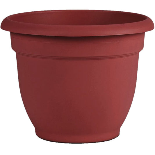Bloem Ariana Self Watering Planter: 12" - Burnt Red - Durable Resin Pot, for Indoor and Outdoor Use, Self Watering Disk Included, Gardening, 3 Gallon Capacity