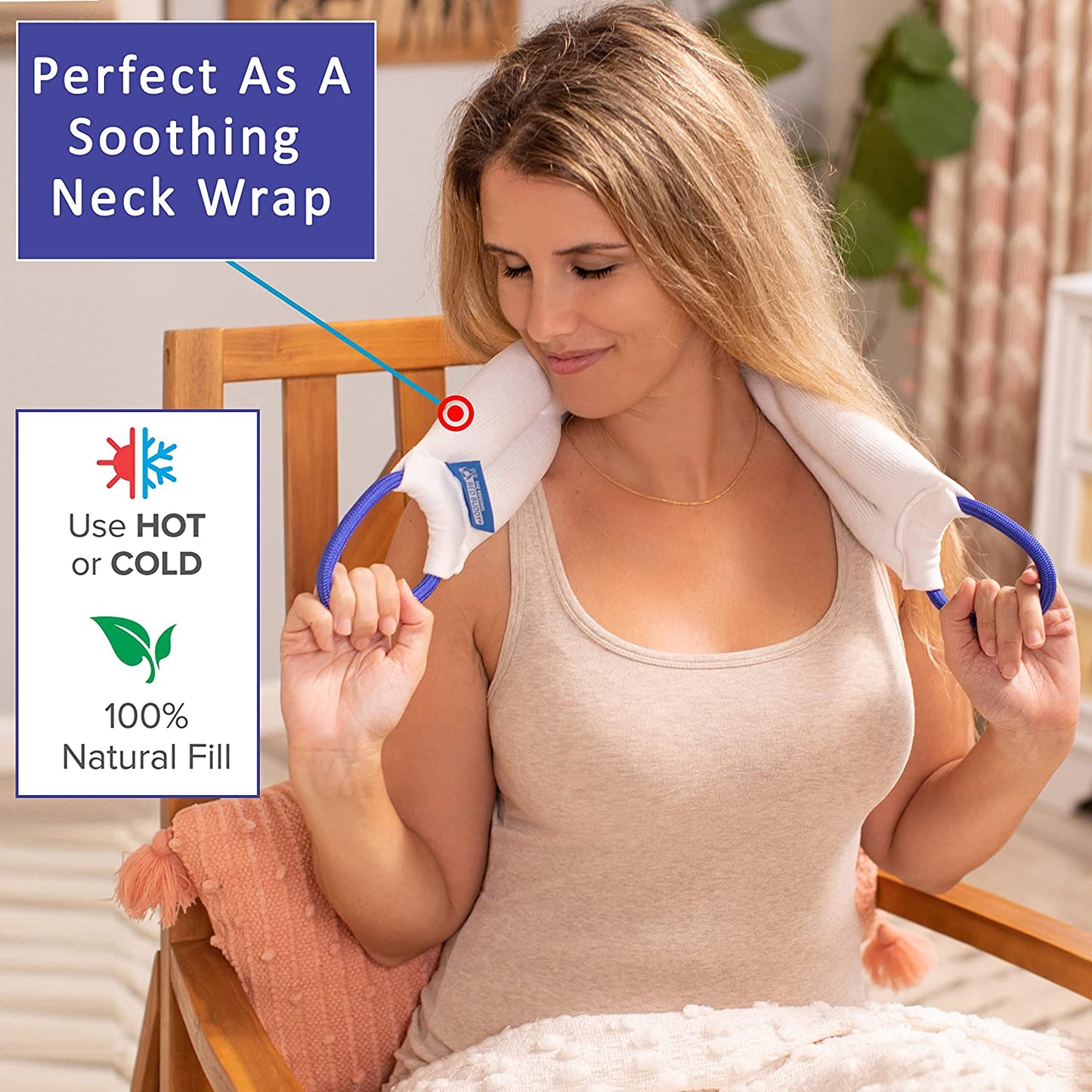 Bed Buddy Microwavable Neck Warmer and Heat Wrap for Sore Muscles and Cramps
