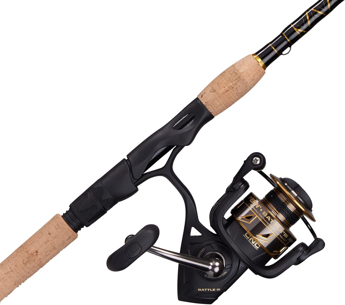 PENN Battle III Spinning Reel and Fishing Rod Combo