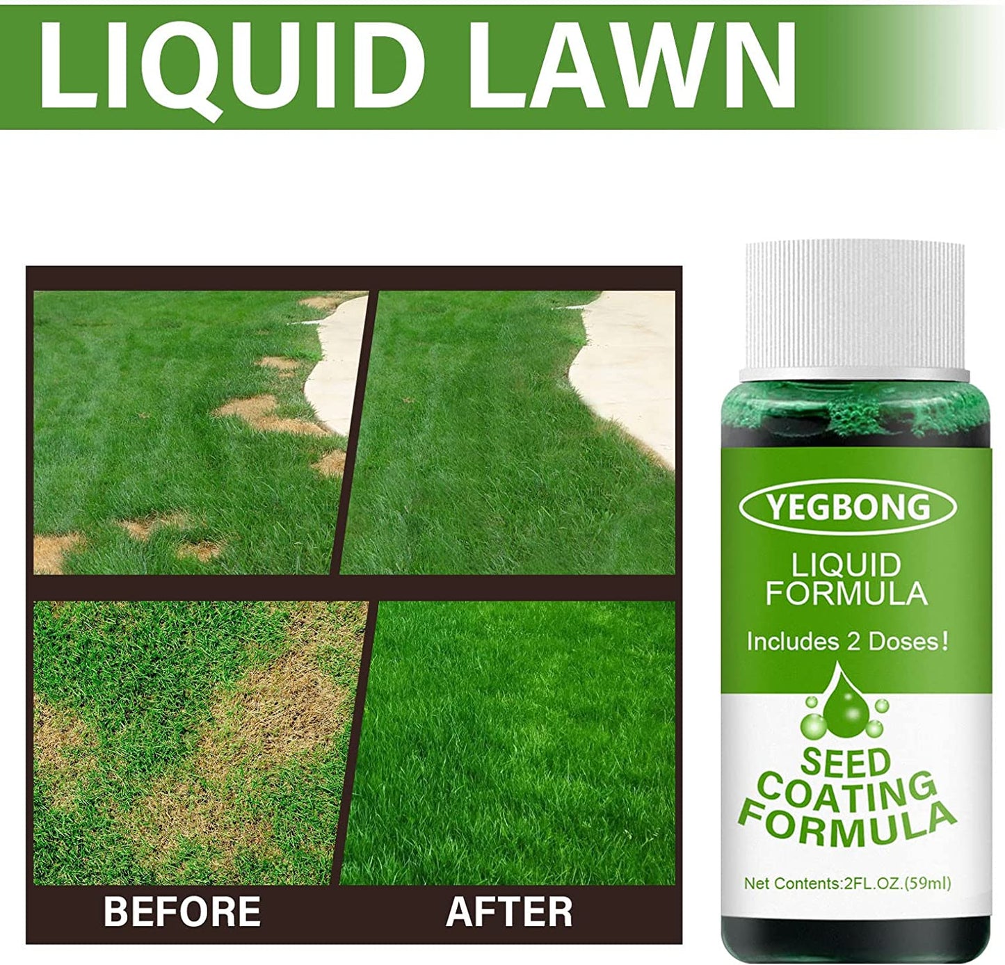 Liquid Seeding Grass Lawn Green Spray, Liquid Grass Seed, Garden Lawn Liquid Spray, Green Grass Lawn Spray, Seed Care Watering Set (3Pc)