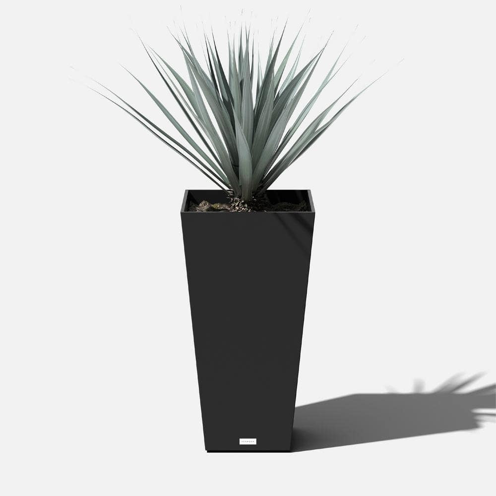 Midland 30 In. Black Plastic Tall Square Planter (2-Pack)