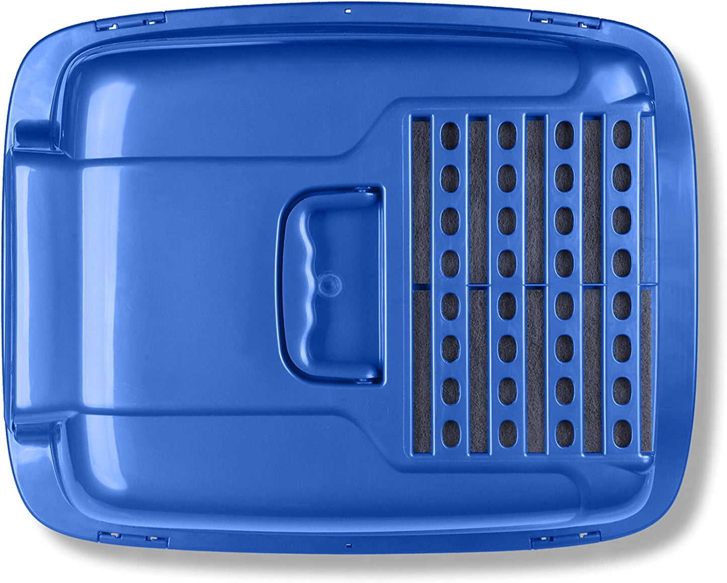 Pets Odor Control Extra Large, Giant Enclosed Cat Pan with Odor Door, Hooded, Blue, CP7