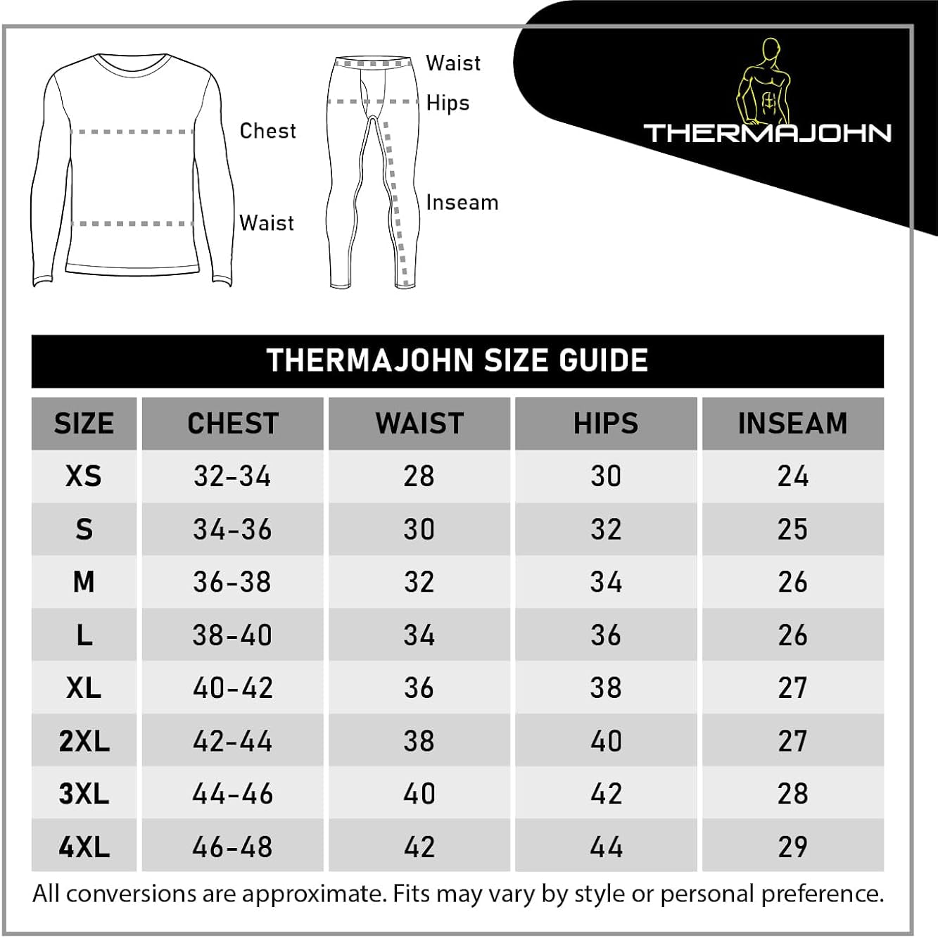 Long Johns Thermal Underwear for Men Fleece Lined Base Layer Set for Cold Weather