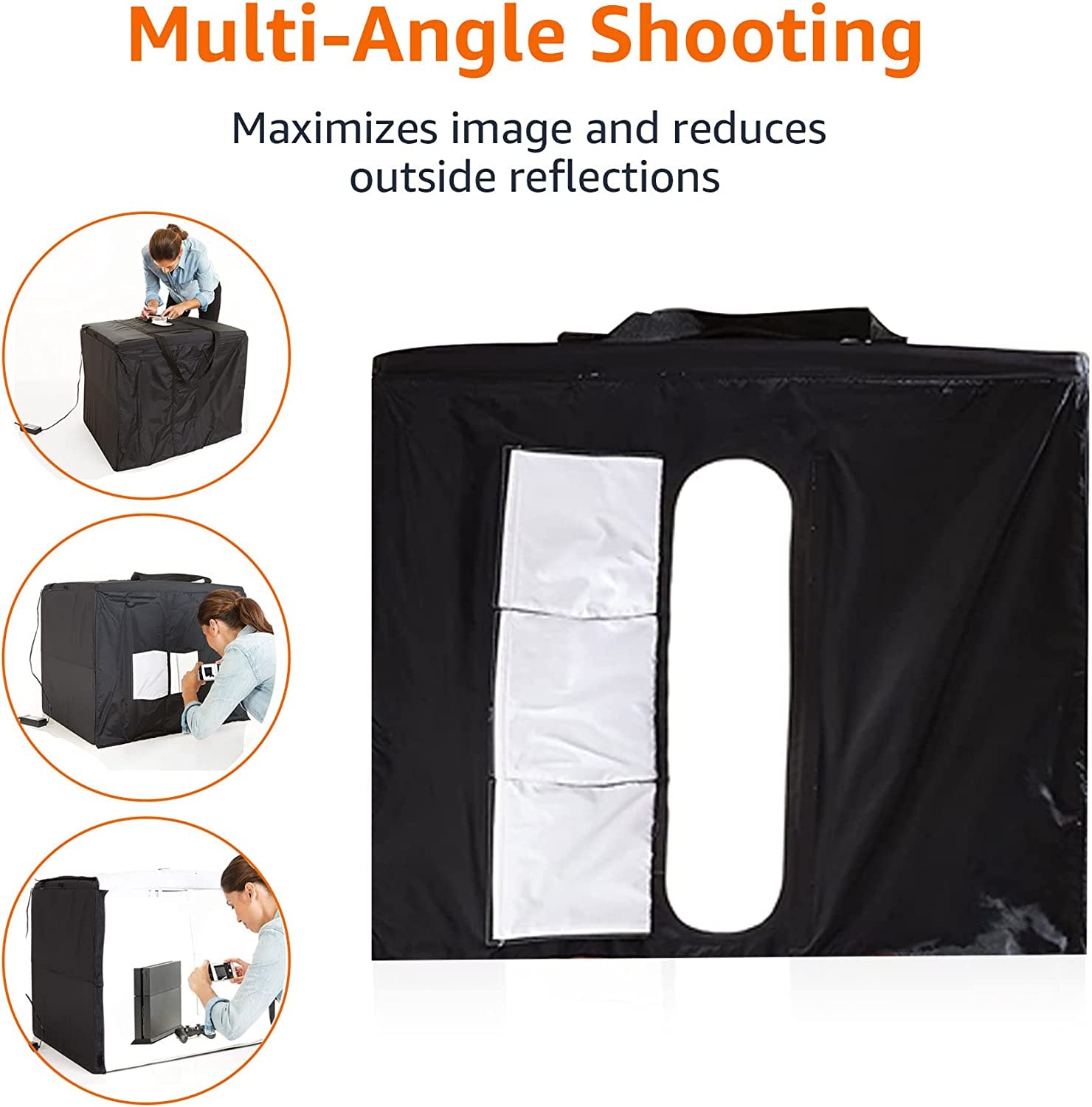 Portable Foldable Photo Studio Box with LED Light - 25 X 30 X 25 Inches